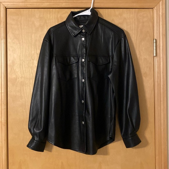 Avec Les Filles vegan leather Shacket SZ Small - Picture 1 of 2